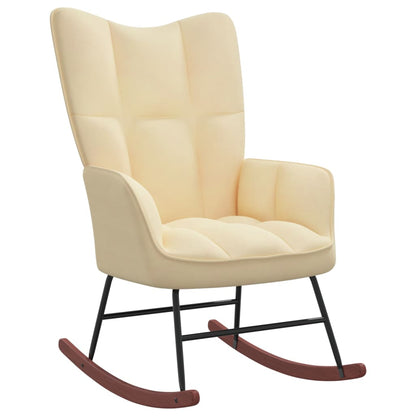 Rocking chair velvet cream