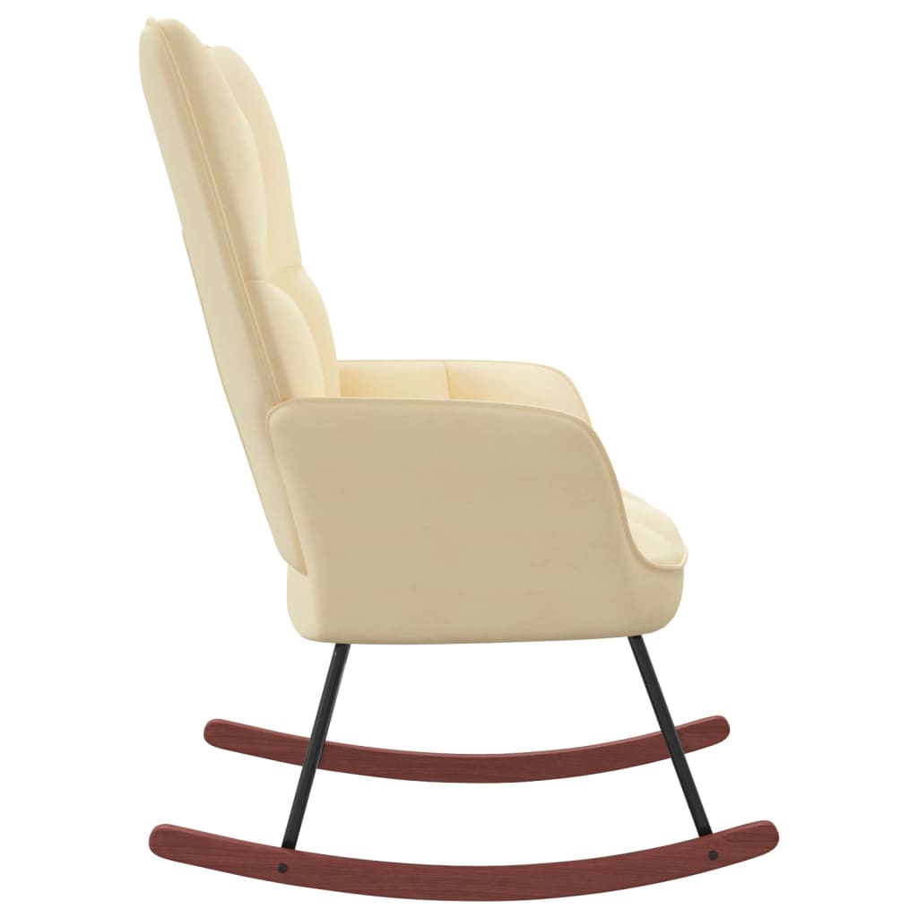 Rocking chair velvet cream