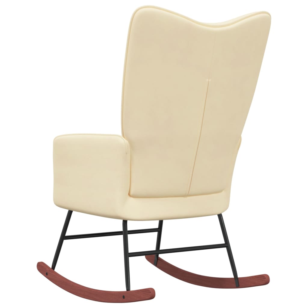 Rocking chair velvet cream