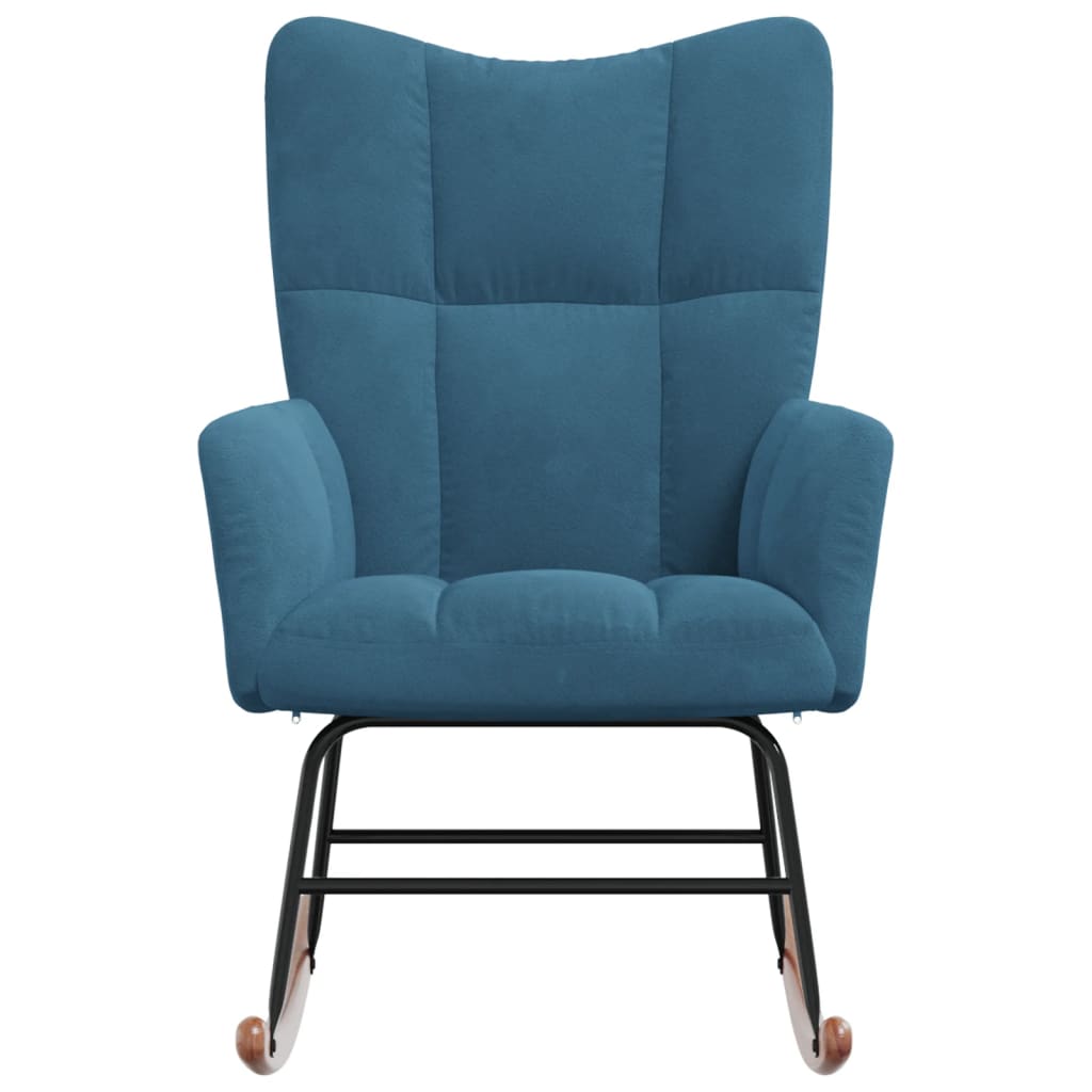 Rocking Chair Blue Velvet