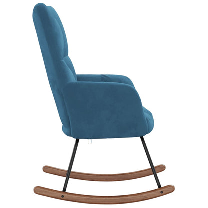 Rocking Chair Blue Velvet