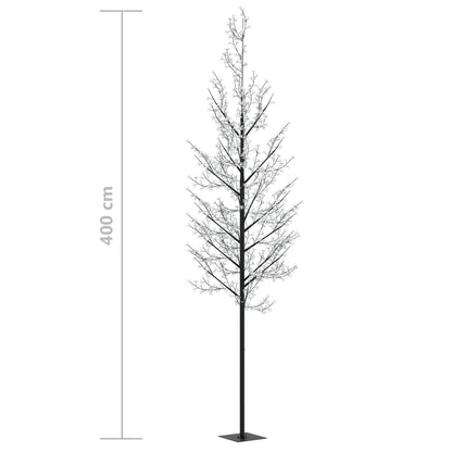 Weihnachtsbaum 1200 LEDs Buntes Licht Kirschblüten 400 cm