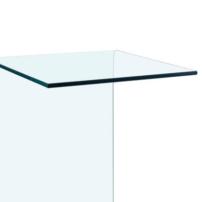 Side table 40x40x60 cm tempered glass