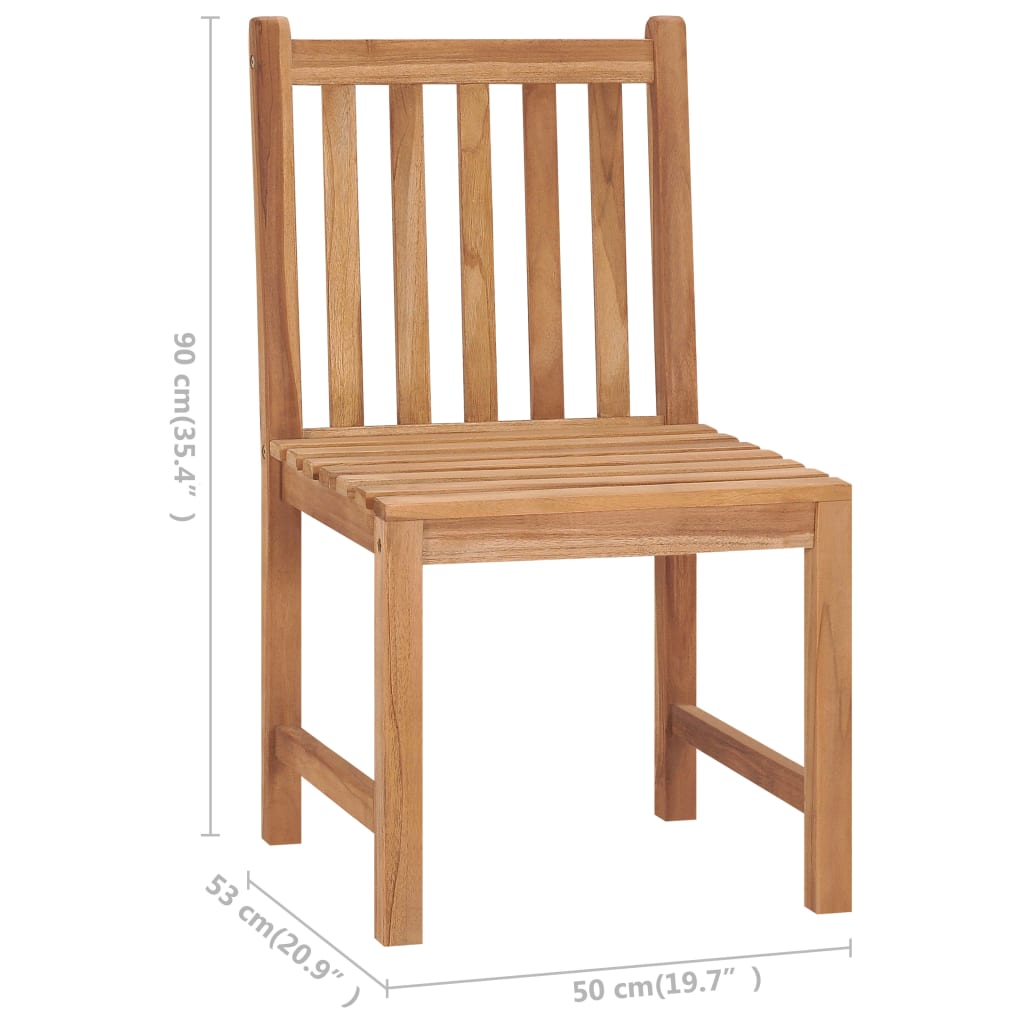 Garden chairs 6 pcs with cushions solid teak wood