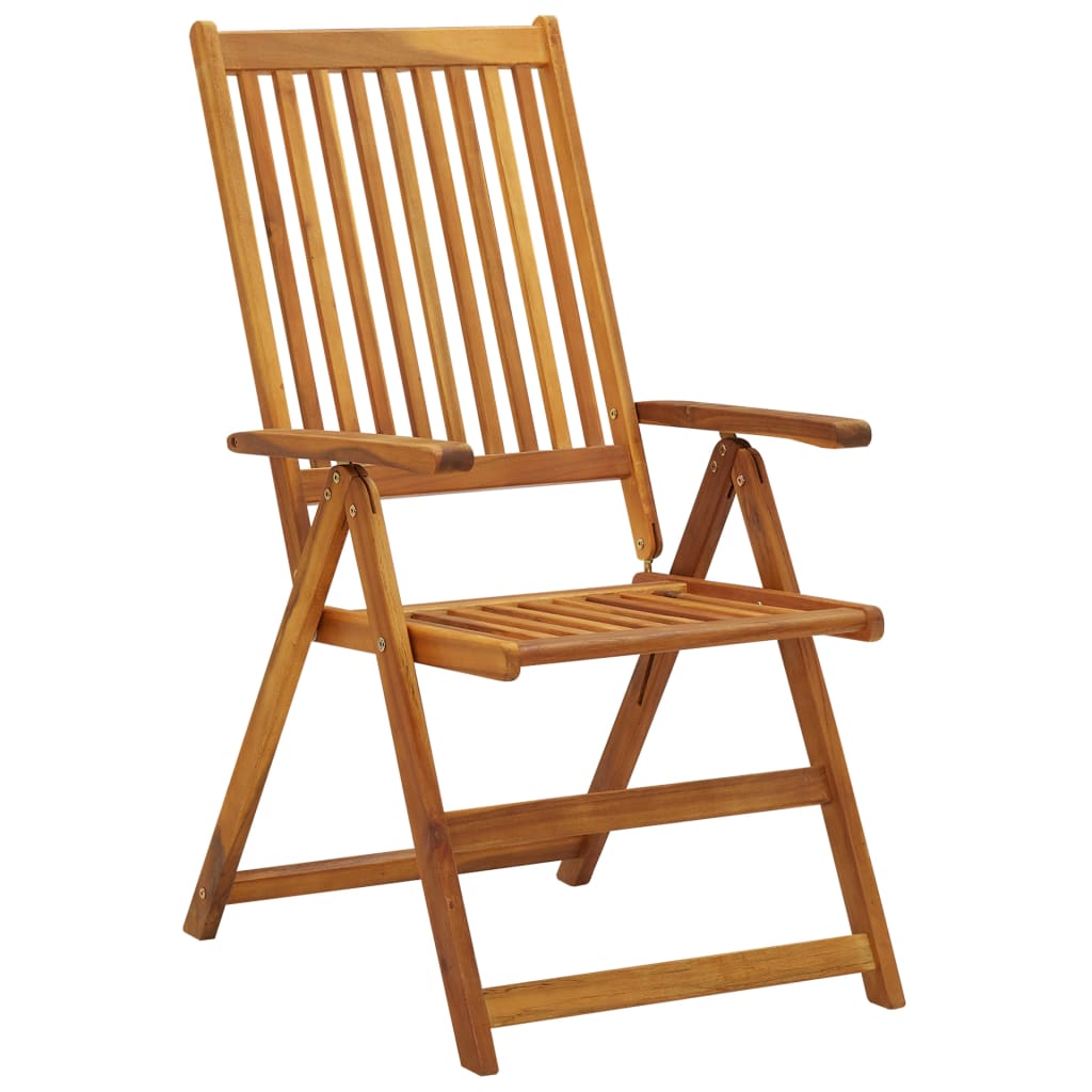 Folding garden chairs 8 pcs. Solid acacia wood