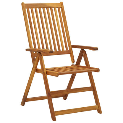 Folding garden chairs 8 pcs. Solid acacia wood