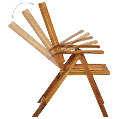 Folding garden chairs 8 pcs. Solid acacia wood