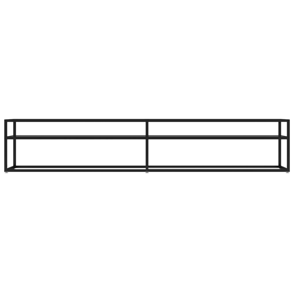 TV-Schrank Schwarz 220x40x40,5 cm Hartglas