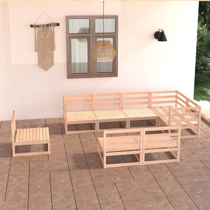 8-tlg. Garten-Lounge-Set Massivholz Kiefer