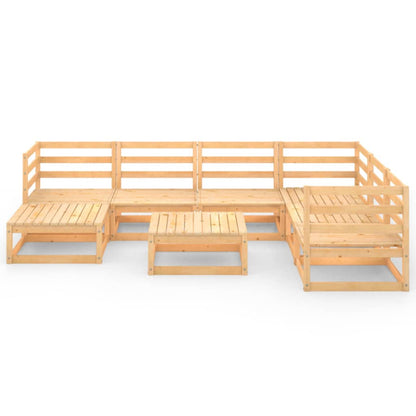 8-tlg. Garten-Lounge-Set Massivholz Kiefer