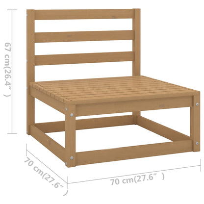 9-tlg. Garten-Lounge-Set mit Kissen Massivholz Kiefer