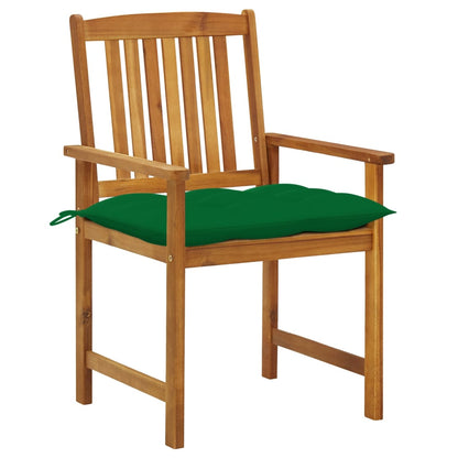 Garden chairs with cushions 6 pcs. Solid wood acacia