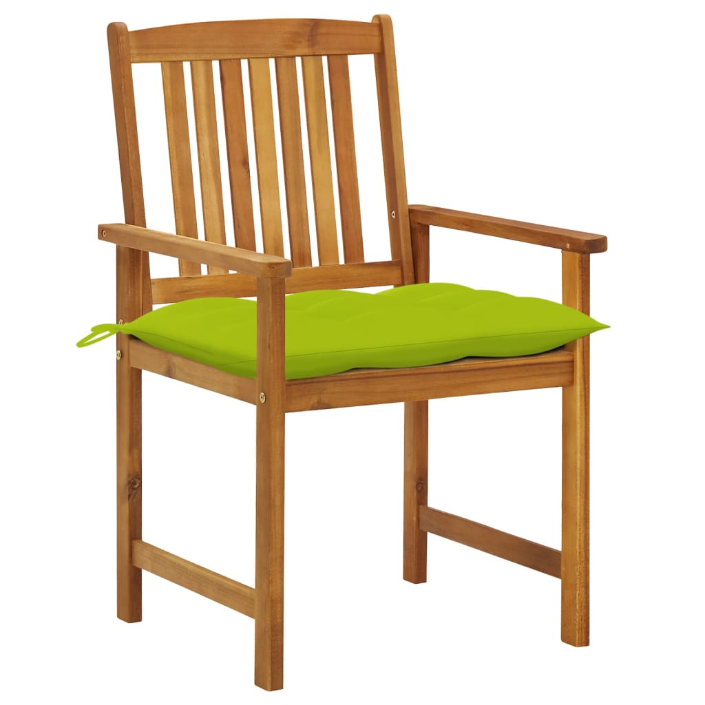 Garden chairs with cushions 8 pcs. Solid wood acacia