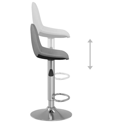 Barhocker 2 Stk. Grau Stoff