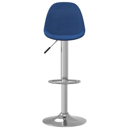 Barhocker 2 Stk. Blau Stoff