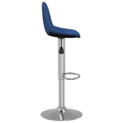 Barhocker 2 Stk. Blau Stoff