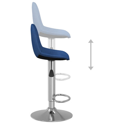 Barhocker 2 Stk. Blau Stoff