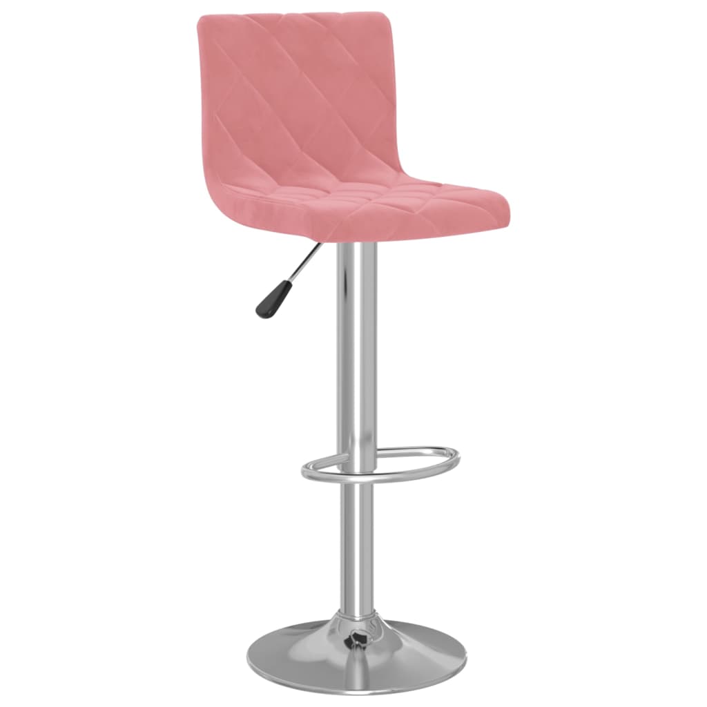 Barhocker 2 Stk. Rosa Samt