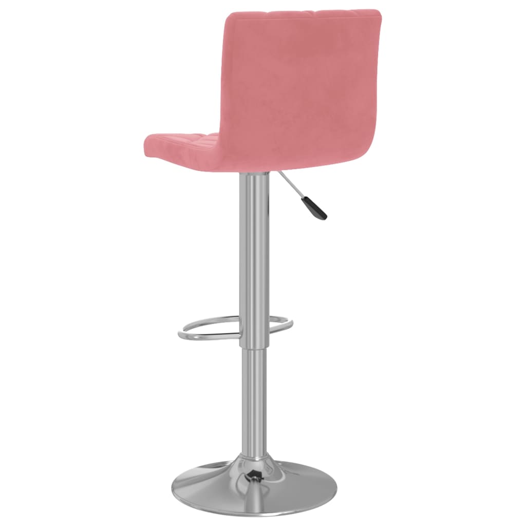 Barhocker 2 Stk. Rosa Samt