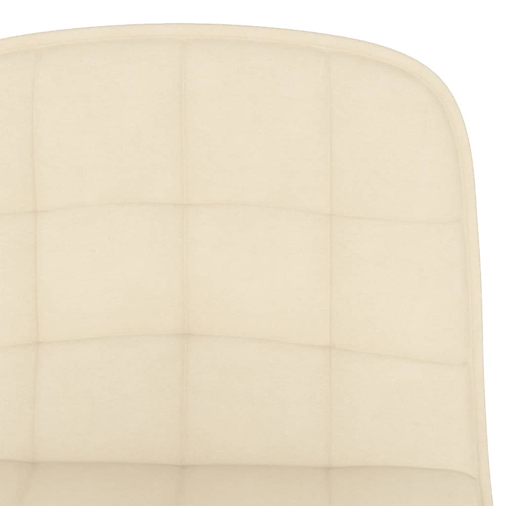 Barhocker 2 Stk. Creme Stoff