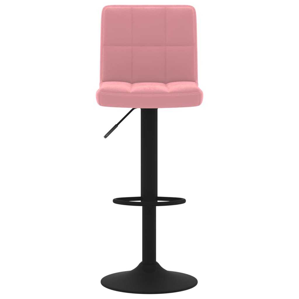 Barhocker 2 Stk. Rosa Samt