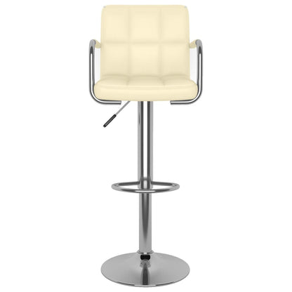 Barhocker 2 Stk. Creme Kunstleder