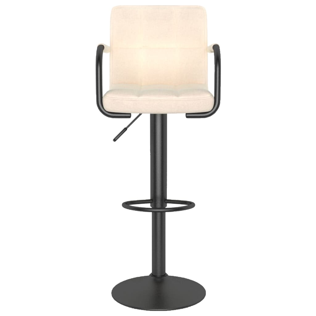 Barhocker 2 Stk. Creme Stoff