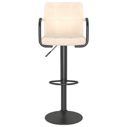 Barhocker 2 Stk. Creme Stoff