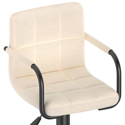 Barhocker 2 Stk. Creme Stoff