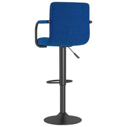 Barhocker 2 Stk. Blau Stoff