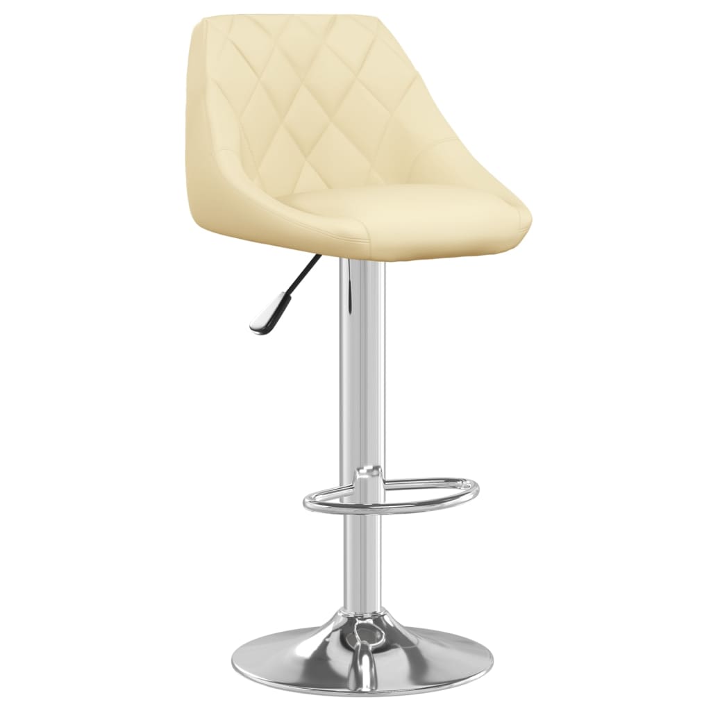 Barhocker 2 Stk. Creme Kunstleder