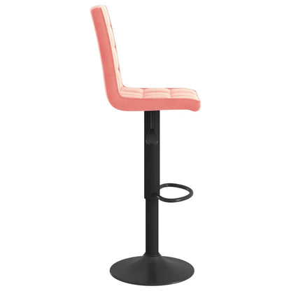 Barhocker 2 Stk. Rosa Samt