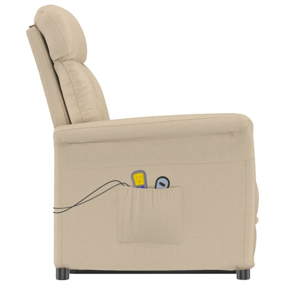 Massagesessel Elektrisch Creme Wildleder-Optik