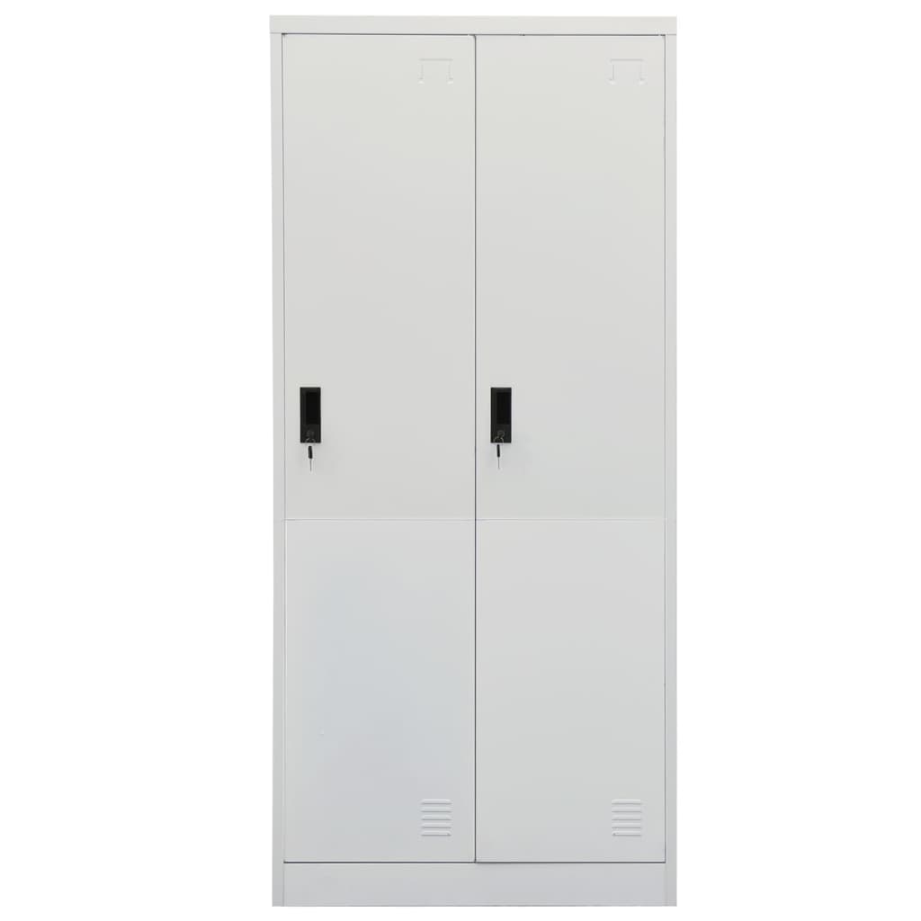 Wardrobe light grey 80x50x180 cm steel