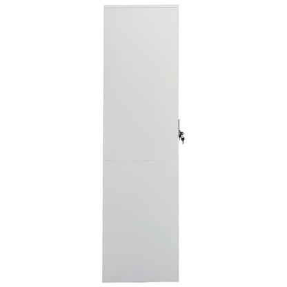 Wardrobe light grey 80x50x180 cm steel