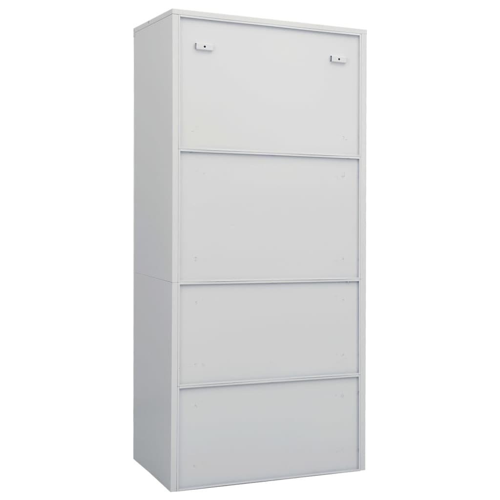 Wardrobe light grey 80x50x180 cm steel