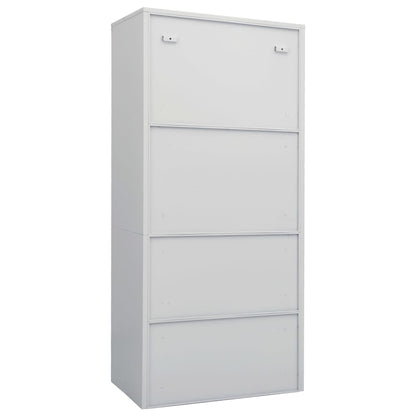 Wardrobe light grey 80x50x180 cm steel