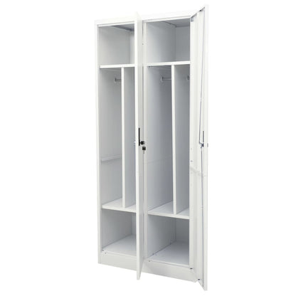 Wardrobe light grey 80x50x180 cm steel