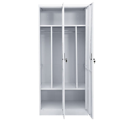 Wardrobe light grey 80x50x180 cm steel