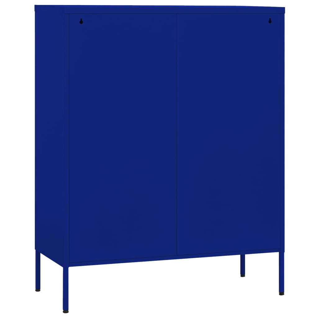 Lagerschrank Marineblau 80x35x101,5 cm Stahl