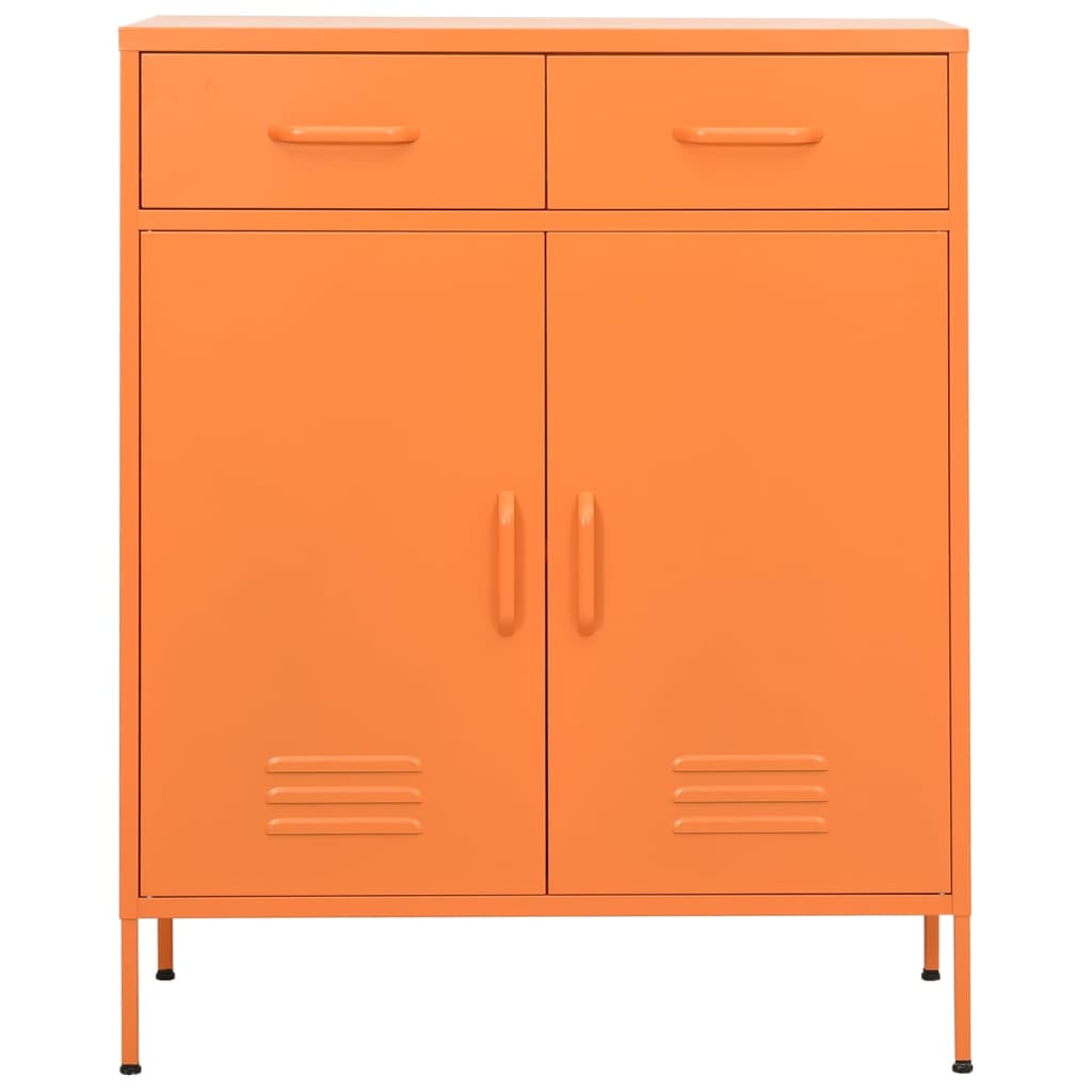 Lagerschrank Orange 80x35x101,5 cm Stahl