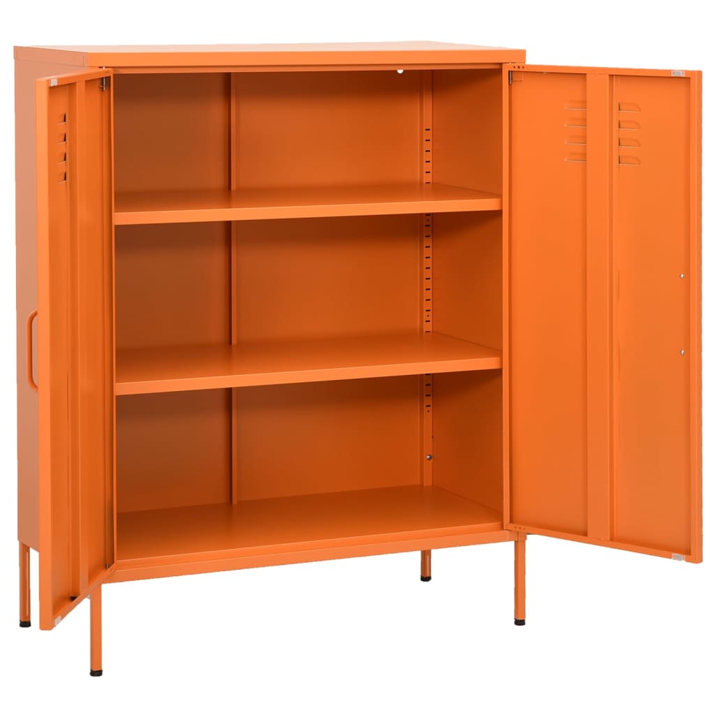 Lagerschrank Orange 80x35x101,5 cm Stahl