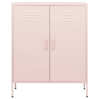 Beistellschrank Rosa 80x35x101,5 cm Stahl