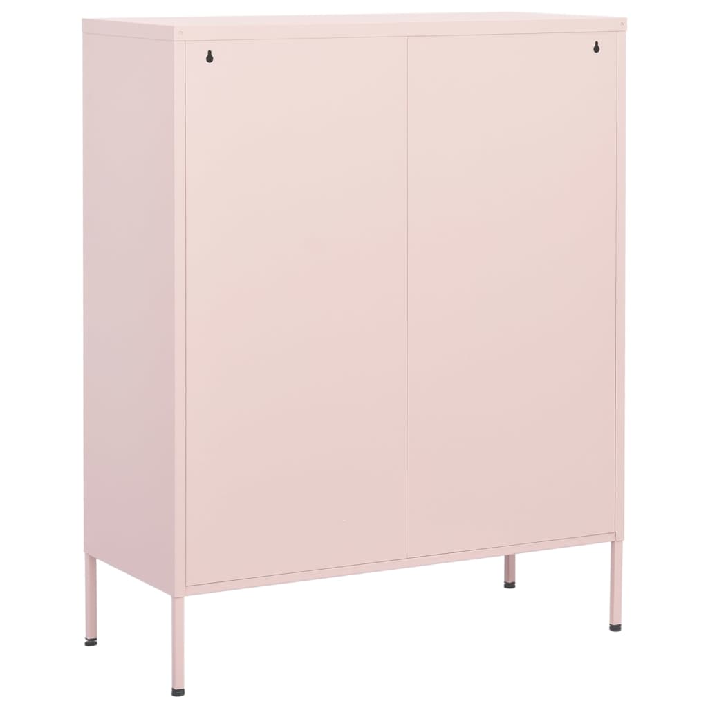 Beistellschrank Rosa 80x35x101,5 cm Stahl