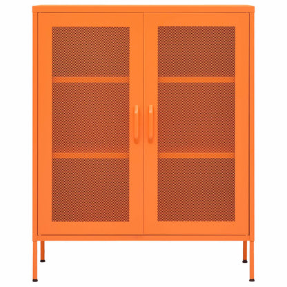 Lagerschrank Orange 80x35x101,5 cm Stahl