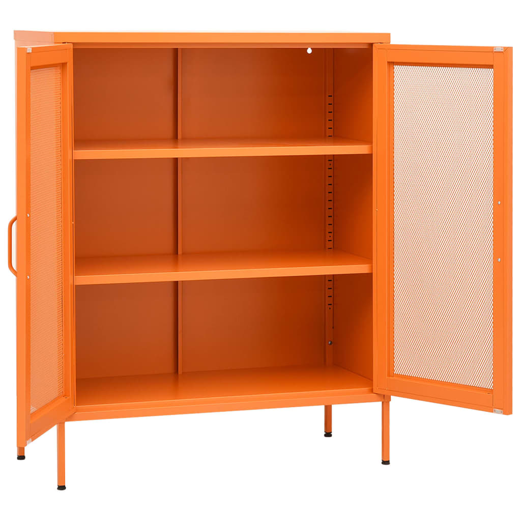 Lagerschrank Orange 80x35x101,5 cm Stahl