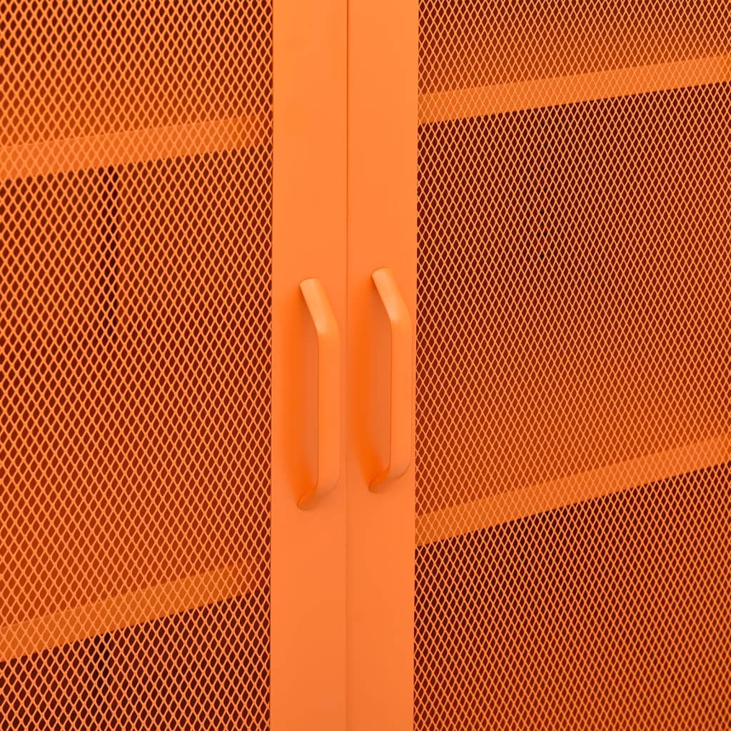 Lagerschrank Orange 80x35x101,5 cm Stahl