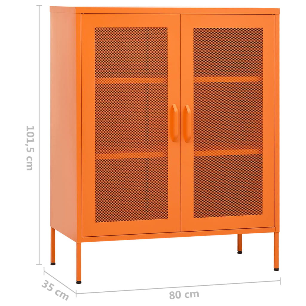 Lagerschrank Orange 80x35x101,5 cm Stahl