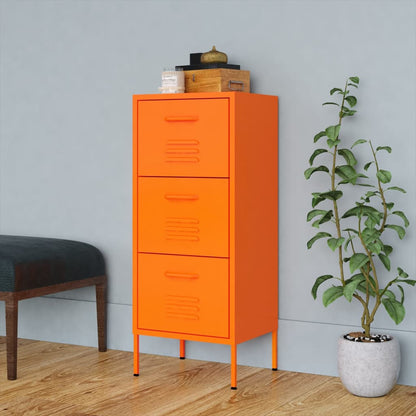 Lagerschrank Orange 42,5x35x101,5 cm Stahl