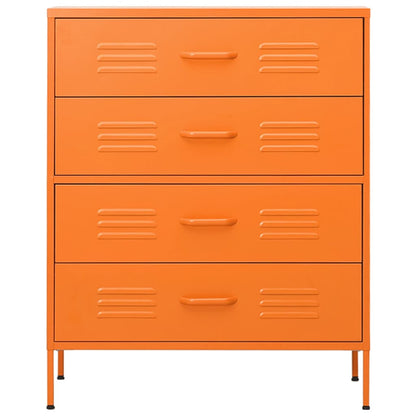 Kommode Orange 80x35x101,5 cm Stahl